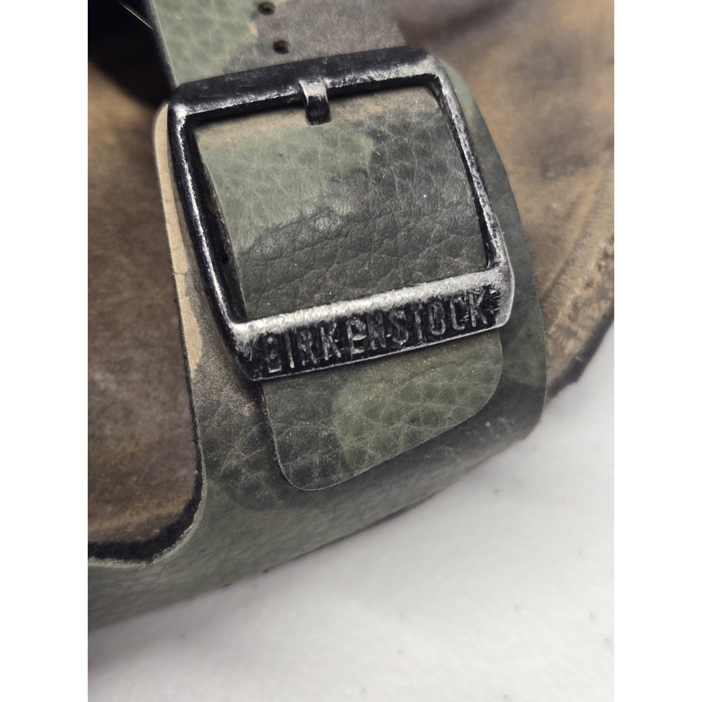 Birkenstock Arizona Kid 34 US 3 Green Camouflage Camo Birko Flor Sandals Buckle - Picture 5 of 6